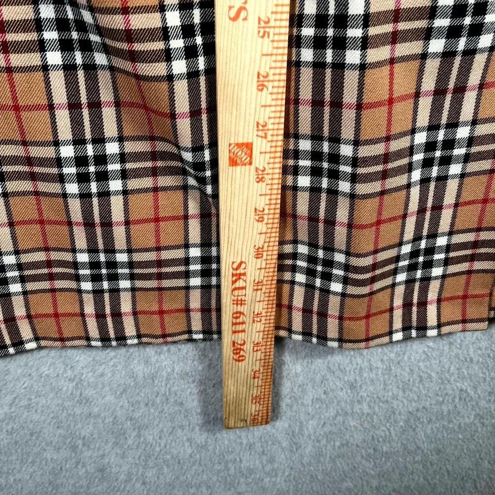 Sag Harbor Pencil Skirt Womens 16 Tan Tartan Plaid Back Zip Formal Business‎